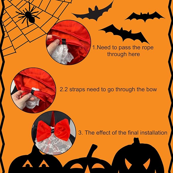 Pet Vampire Cloak, Cloak Wings Halloween, for Small Medium Large Dog Pet Clothes,Halloween Pet Costumes,Dog Cat Halloween Costumes Cape Pet