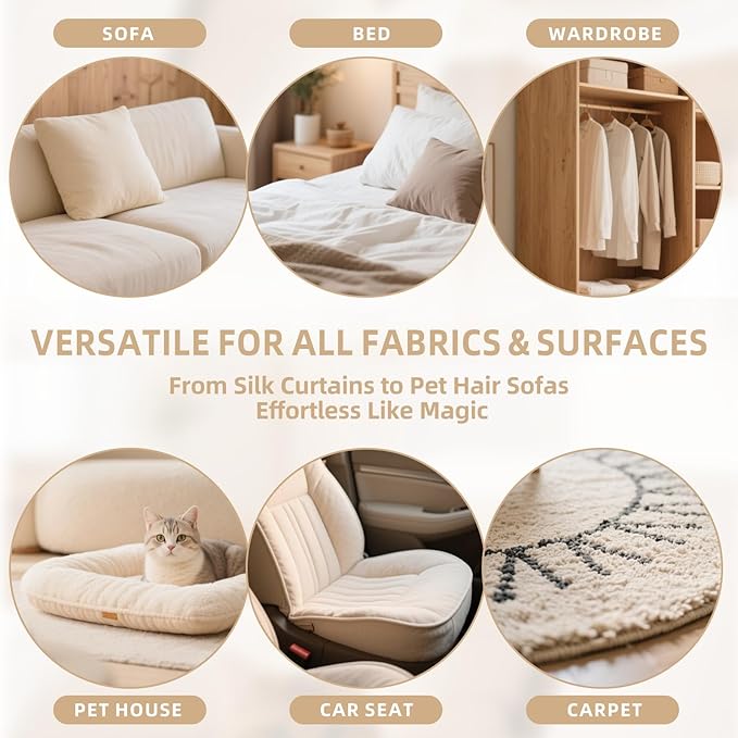 2 PCS Pet Hair Removal Glove for Cats & Dogs, Newly Pro Five-Finger Electrostatic Pet Hair Remover Gloves, Magic Brush Pet Hair Removal Tool (Black, L)