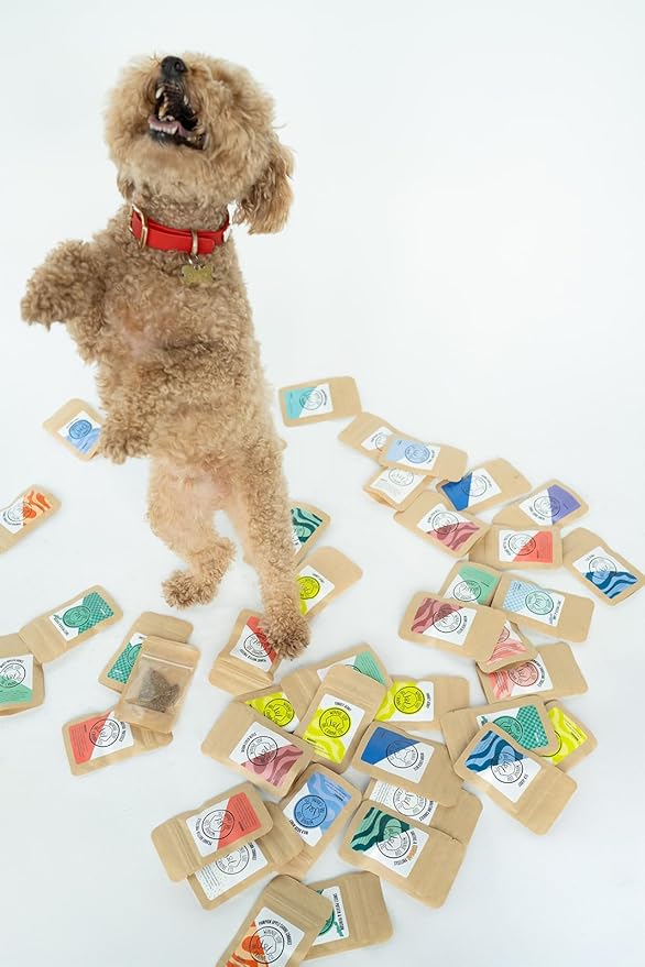 Winnie Lou Organic Healthy Dog Treats – All Natural Crunchy Dog Biscuits Made in USA with Organic Ingredients from Colorado Farms – for Small, Medium, Large Dogs - 7 Sample Packs, 2 Treats Per Pack