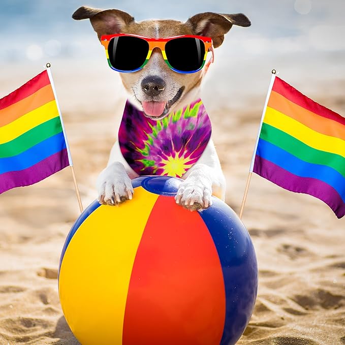 Sanwuta 72 Pcs Dog Bandana Bulk Washable Puppy Triangle Scarfs Cat Bandanas Adjustable Soft Cute Pet Triangle Bibs Accessories for Small Medium Dogs Cats Pets Costume(Tie-dye Pattern)