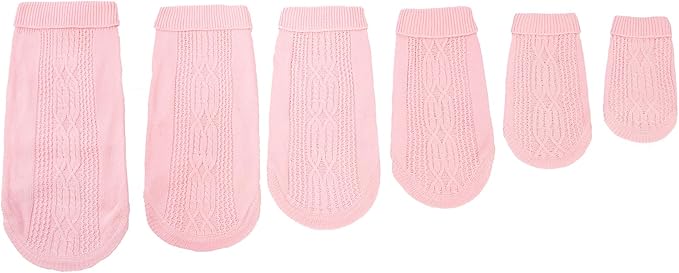Stretchy Cat Sweater - 17 Colors & 6 Sizes | Snug Winter-Ready Knit for Boy/Girl Cats & Kittens(Light Pink, X-Large)