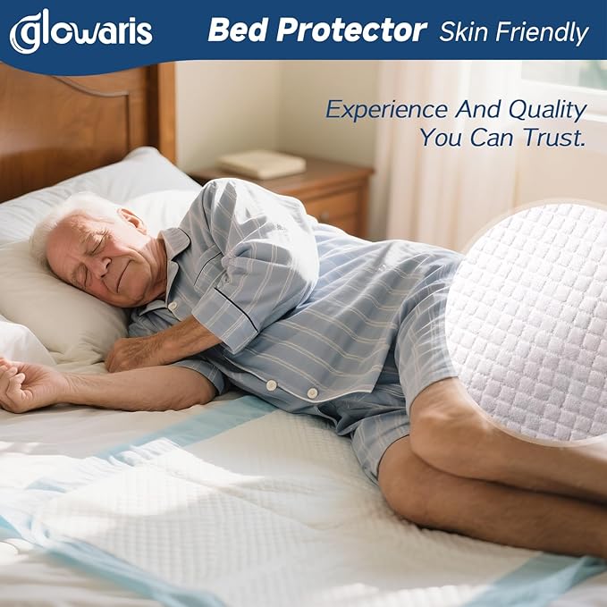 50 Count 30” x 36” XXL Disposable Underpads, Super Absorbent Leakproof Quick Drying, Baby Puppy & Adults Bed Pads Disposable Adult, Dog Pee Pads Extra Large, Incontinence Bed Pads