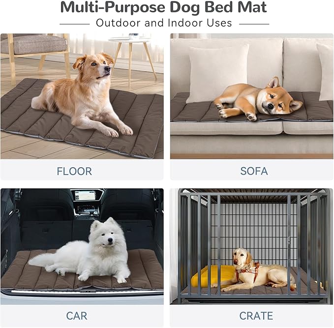 Heeyoo Outdoor Dog Bed, Waterproof Camping Dog Bed Mat, Machine Washable and Portable Travel Pet Pad Mat, Foldable Pet Beds for Small, Medium, and Large Dogs