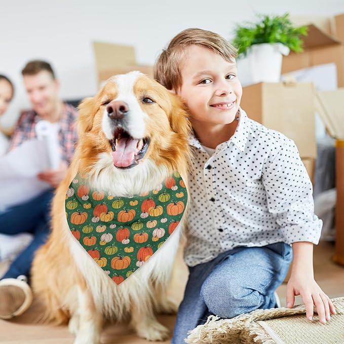 Sanwuta 48 Pcs Dog Bandanas Bulk Pet Bibs Colorful Scarf Pet Bandanas Handkerchief Scarf Breed Accessories for Small Medium Large Dogs Girl Boy Adjustable Puppy Bandana Breed Bib (Thanksgiving)