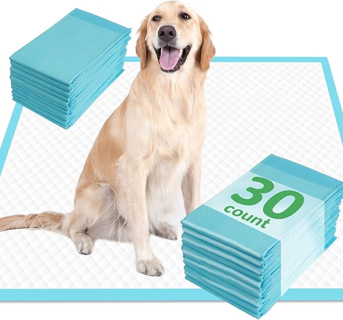 Dog Pee Pads Extra Large, 36"x36" Puppy Pads for Training, Leak-Proof Pee Pads for Dogs, Super Absorbent Puppy Potty Pads, Disposable Pet Pads for Puppies, Cats, Rabbits (30-Count)