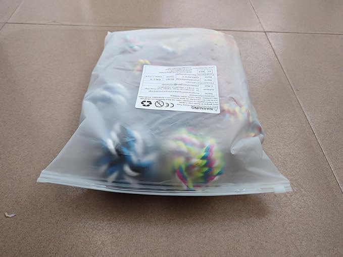 Dog Chew Rope Balls Toys for Aggressive Chewers, 10 Pieces Durable Dog Balls for Medium and Small Breeds Cotton Chew Toys for Puppies Teething No Large Dogs