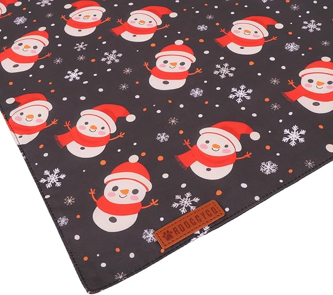 ADOGGYGO Christmas Dog Bandanas 2 Pack, Reversible Triangle Santa Snowman Pet Xmas Scarf, Adjustable Fit Christmas Bandanas for Extra Large Dogs Pets (X-Large)