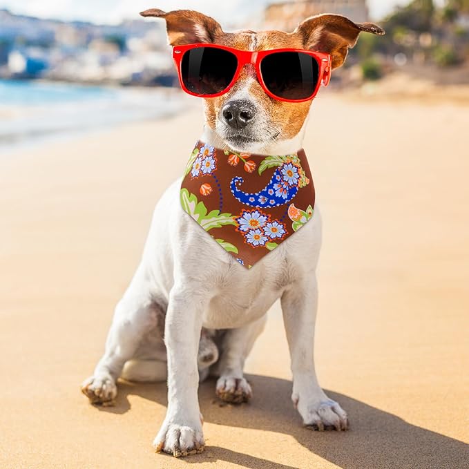 Sanwuta 72 Pcs Dog Bandana Bulk Washable Puppy Triangle Scarfs Cat Bandanas Adjustable Soft Cute Pet Triangle Bibs Accessories for Small Medium Dogs Cats Pets Costume (Paisley Pattern)