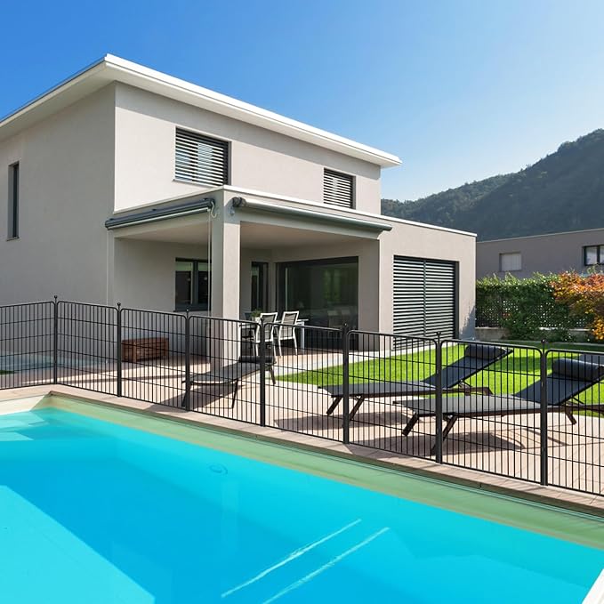 Dog Playpen 32 inch 36 Panels Indoor Outdoor Dog Pen for Medium/Small Dogs Heavy Duty Metal Dog Fence Outdoor for Yard, Puppy Playpen with Door Portable Pet Fence for RV Camping Yard