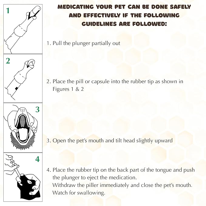 Pill Shooter for Dogs and Cats (12-PACK) – Soft Tip Pet Piller for Easy Medication Delivery | Pill Gun Dispenser Tool for Small or Large Pets | Upgraded H- Bar Design Reusable Syringe Device – Blue