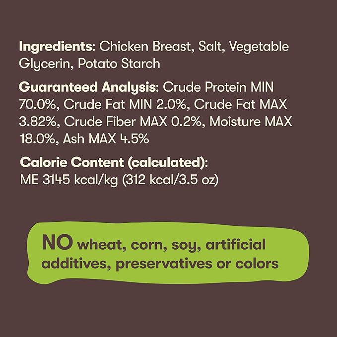 Pet 'n Shape - Chik 'n Breast - 100% Natural Chicken Jerky Dog Treats, 1 lb