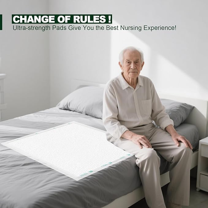 Heavy Duty Underpads 36"X44" Super Sized Chucks Pads 185 Grams Disposable Bed Pads with Strength Cloth Backing Extra Absorption Pads for Incontinence (91X110CM, 20 Count)