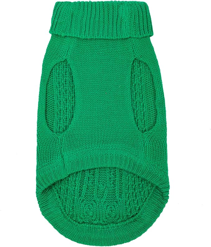 Stretchy Cat Sweater - 17 Colors & 6 Sizes | Snug Winter-Ready Knit for Boy/Girl Cats & Kittens(Dark Green, X-Small)