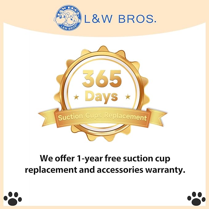 L&W BROS. 2PC Heated Cat Window Perch Adjustable Thermostat & Timer, Dual Window Hammocks with 8 Strong Suction Cups, Easy-to-Clean Warm Beds for Multi Cats Homes, Holds Up to 50lbs Each (M 2PC)