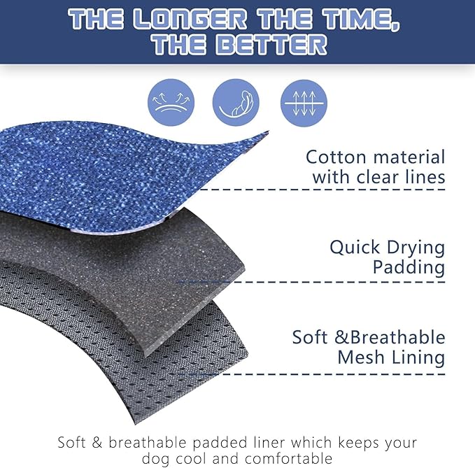 BUMBIN Tactical Dog Harness for Small Dogs No Pull, Famous TIK Tok No Pull Puppy Harness, Fit Smart Reflective Pet Walking Harness for Training, Adjustable Dog Vest Harness with Handle Denim Blue XS