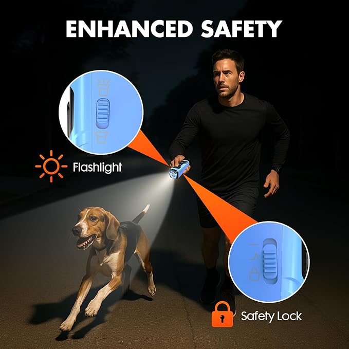 Dog Bark Deterrent Device- 3X Ultrasonic Anti Barking,6 Training Modes 23 FT Range–Barks No More Indoors Outdoors Behavior Correct Rechargeable,Compact,Safe, Humane Training for Dogs