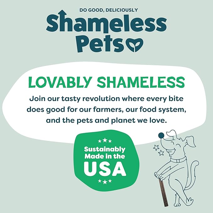 Shameless Pets Dental Treats for Dogs, A Cluck A Day (32 Sticks) - Supports Digestion for Teeth Cleaning & Fresh Breath - Dog Bones Dental Chews Free from Grain, Corn & Soy