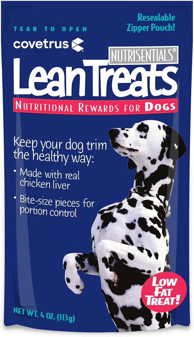 Covetrus Nutrisential Lean Treats for Dogs - Small, Medium & Large Dogs (K9) - Nutritional Low Fat, Bite-Size - Soft Chicken Flavor - 10 Pack - 4oz