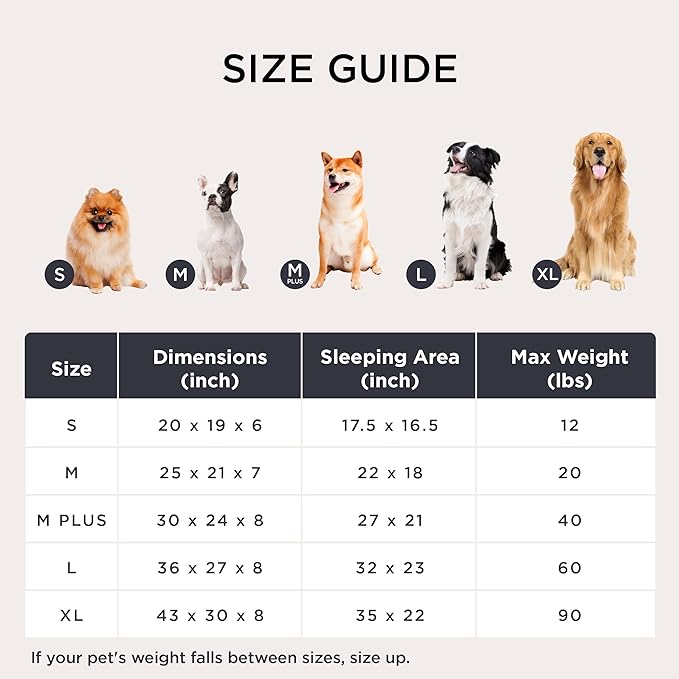 Bedsure Cute Dog Beds Large Sized Dog - Washable Furry Pet Beds, Rectangle Orthopedic Corduroy Fleece Puppy Beds with Removable Zipper Cover, 25x21x7 inches,Night Blue