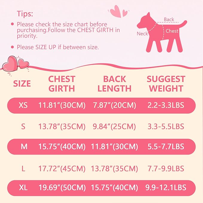 2 Pack Dog Dress Clothes for Small Dogs Girl with Leash Ring&Bows Puppy Cat Clothes Heart Print Cat Dog Outfit Dresses Ruffled Summer Pet Apparel Holiday Birthday Small