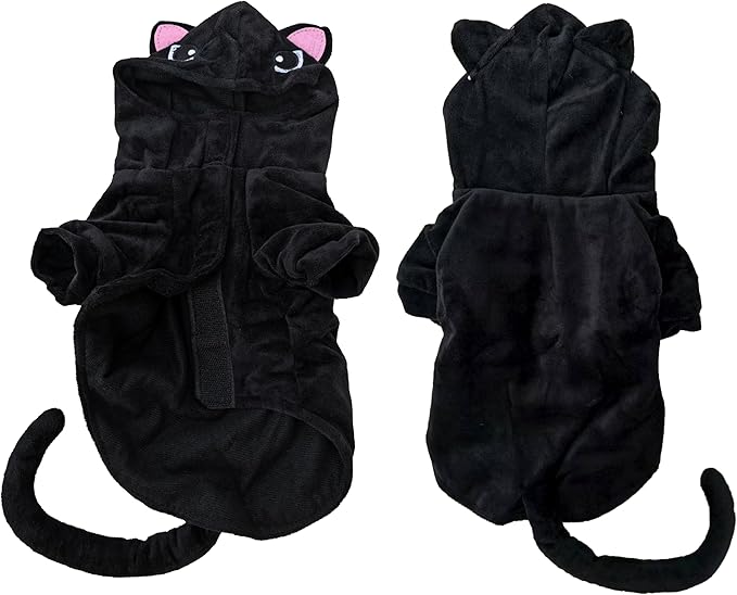 Pet Costume for Small Dogs Cats,Halloween Hoodies Winter Puppy Coat Outfits Funny Pajamas Clothes for Christmas Party,Cat S