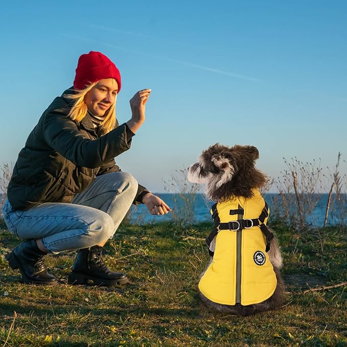 Norbi Winter Dog Jacket with Built-in Harness - Adjustable Warm Coats for Small to Large Dogs - Perfect for Cold Weather
