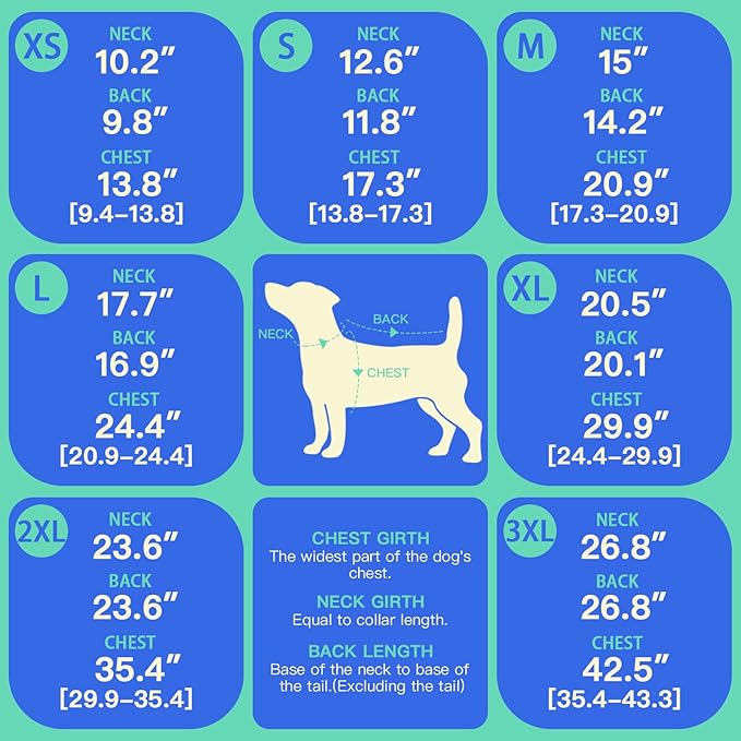 MIGOHI Lightweight Dog Puffer Jacket - Dog Winter Coat with Reflective Strips, Padded Vest with Harness Hole, Warm Snow Jacket Cold Weather, Easy On Hook & Loop Belly for Large Dogs, Blue, XL