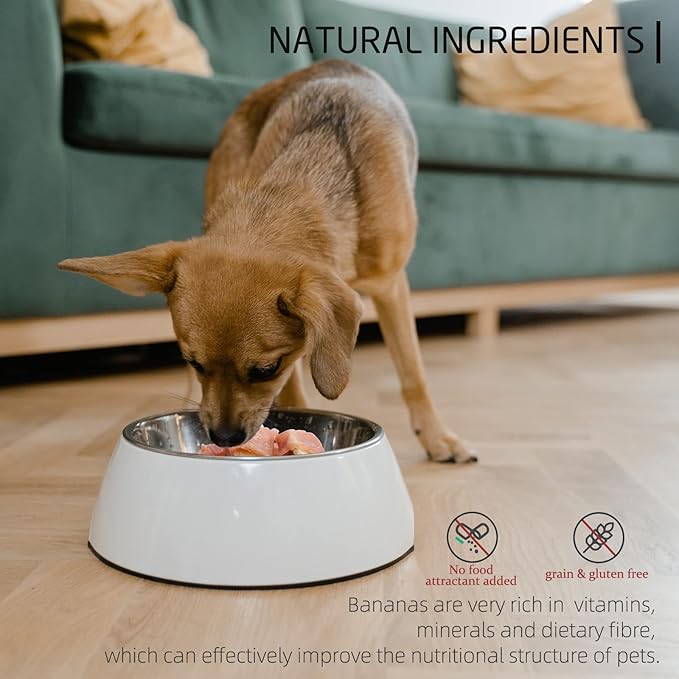 ASMPET Dog Treats Chews, Chicken Wrapped Banana, Soft Chewy Dog Snacks for Training Rewards 10.6 oz