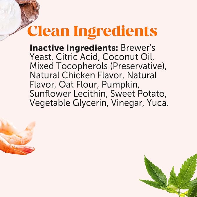 Senior Hemp Hip & Joint Supplement - Dog Joint Supplement with Hemp Oil, Glucosamine for Dogs, Collagen, MSM & Green Lipped Mussel - Mobility for Senior Dogs (Chicken 180ct)