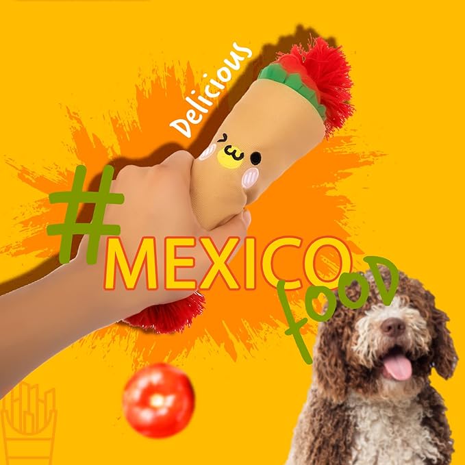 Dog Puzzle Snuffle Mat Toys, Squeaky Enrichment Rope Crinkle Treat Dispensing Tug Toy for Small Medium Large Dog, Boredom and Mental Stimulation Toy, Burrito