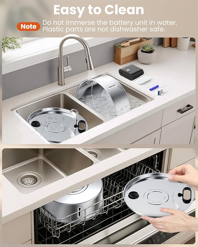 Wireless Dog Water Fountain Stainless Steel with Sensor 12L/3.2Gal Cordless Automatic Water Dispenser Quiet Pump BPA-Free Automatic Cat for Drinking, Easy Clean for Cats Dogs Pets