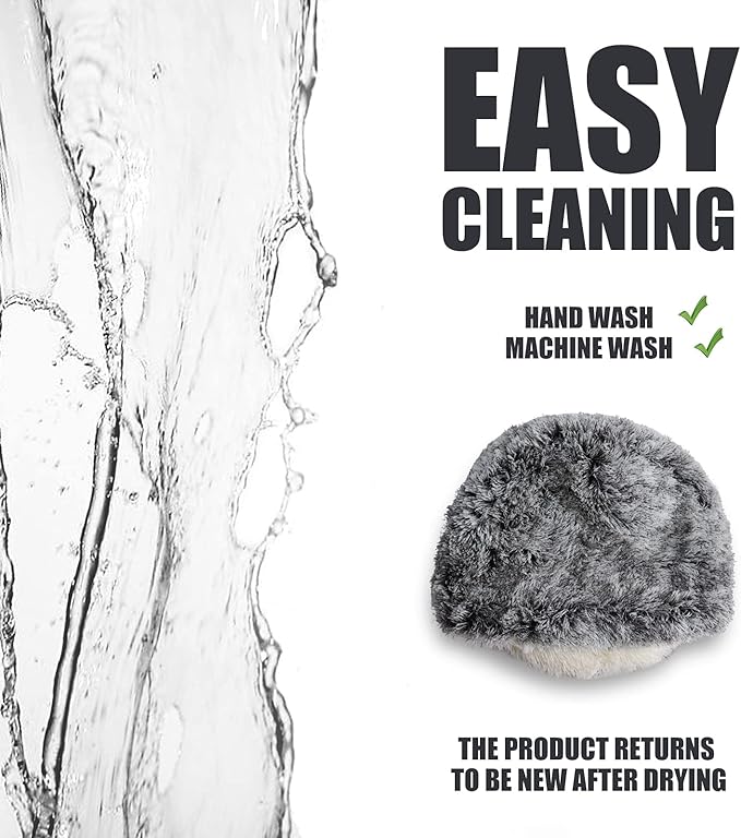 ShinHye Plush Fluffy Hooded Cat Bed Cave, Cozy for Indoor Cats or Small Dogs - Waterproof, Washable, 2626inch, Grey