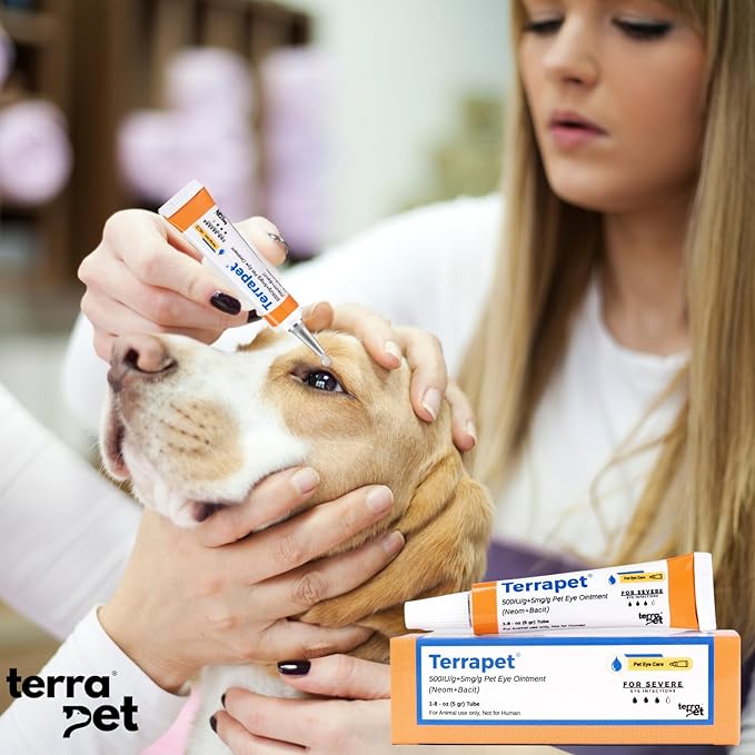 Pet Eye Cream Health for Dogs, Cats, Cattle, Sheep, Horse, Bird 1/8 oz /5gr, 1 Tube