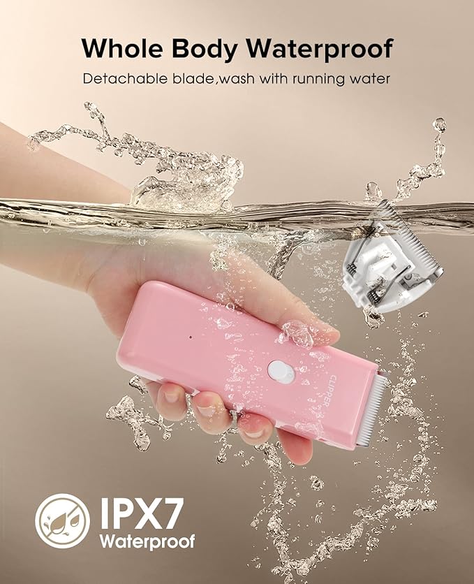 Upgrade Home Professional Dog Grooming Kit Clipper for Matted & Long Hair, Cordless Pet Shaver Low Noise USB Rechargeable for Cats, Small&Medium Dogs, Handy Pet Hair Grooming Trimmer, Pink