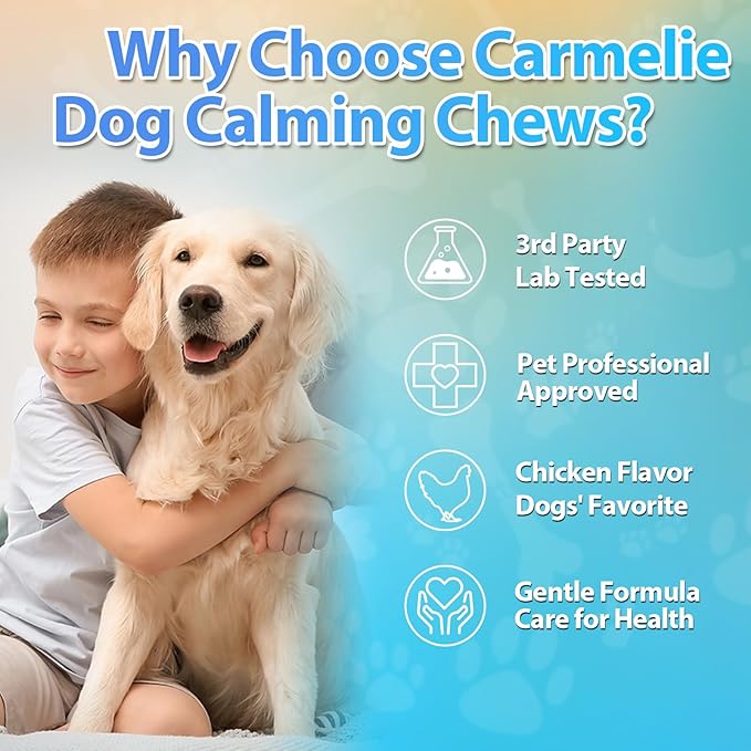 Hemp Calming Chew for Dog - 200 Chews Dog Calming Treats -Dogs Anxiety & Stress Relief Valerian Root Chamomile Melatonin for Separation, Barking, Stress & Slee- Chicken Flavor