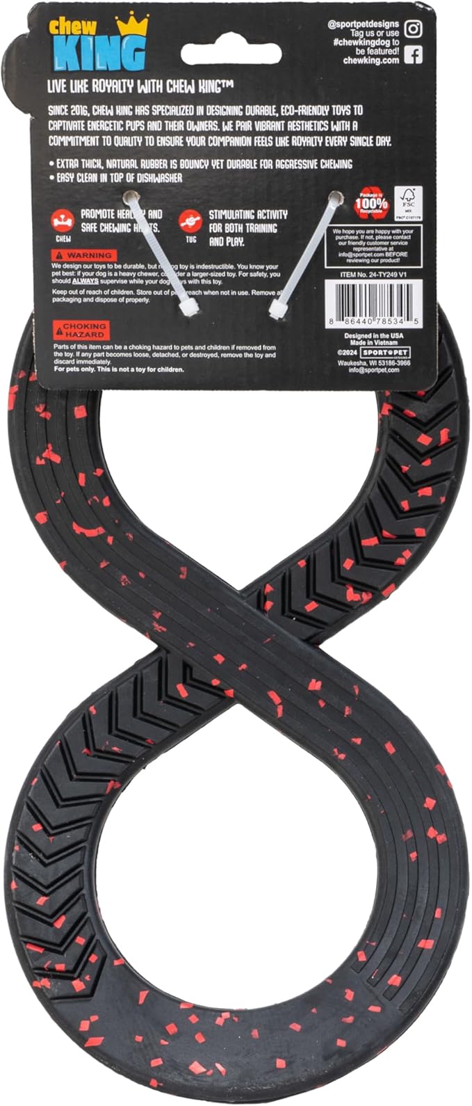 Chew King by Mammoth Supreme Dog Toy Collection, Medium Supreme Infinity Tug