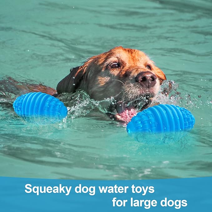 Tough Squeaky Dog Toys for Aggressive Chewers, Indestructible Dog Balls for Aggressive Chewers, Interactive Squeaky Balls for Dogs to Busy, Rubber Aggressive Chew Toys for Boredom