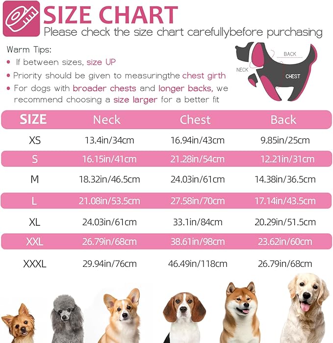 Dog Winter Coat with Harness, Dog Jacket, Pet Clothes with Zipper on Back, Waterproof Windproof Warm Vest, Reflective Cold Weather Coats, for Small Medium Large Dogs, Thick, Pink,XS