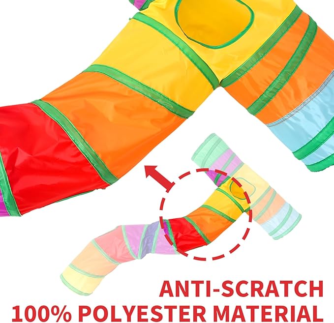 Pet Cat Tunnel, S-T Size Tunnels for Indoor Cats, Collapsible Pet Tunnel for Kitten, Puppy, Rabbit, 25cm-Wide Tunnels, Durable & Breathable, with Peek Hole Toy Ball