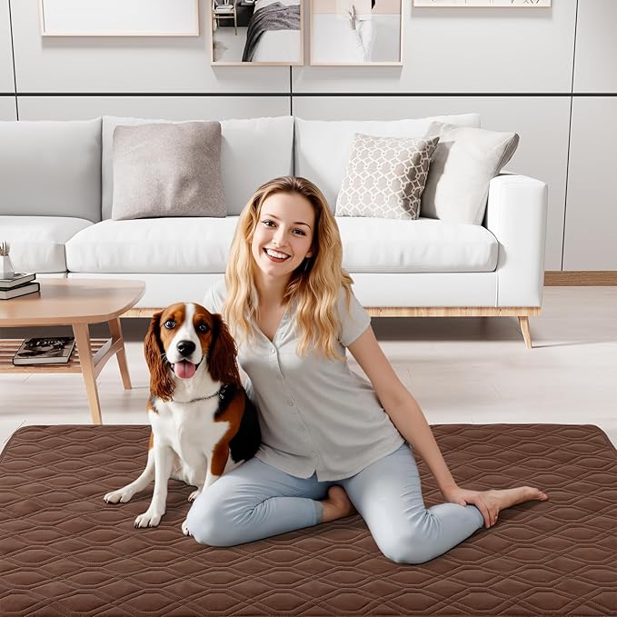 Smiry Waterproof Dog Blanket, 30x53 Inch Soft Pet Bed Cover Reversible, Washable Sofa Couch Furniture Protector for Small Medium Large Dog Puppy Cat, Brown/Chocolate