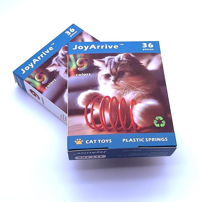 9Colors Cat Springs Toy for Indoor Cats, Interactive Self-Play Hunting Toy for Kittens, Biting & Swatting Creative Coil Toys 36Pcs