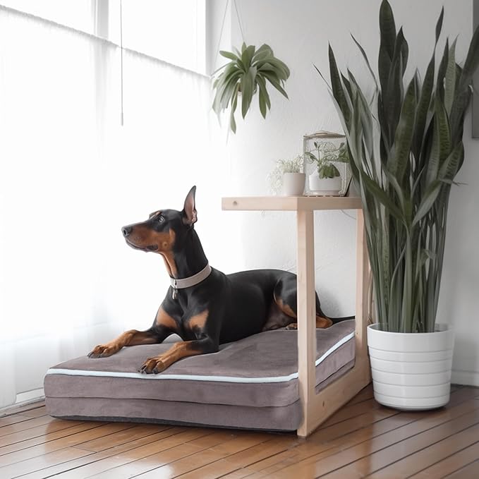 Laifug Orthopedic Memory Foam Pet(40"x 25"x 4",Slate Grey)/Dog Bed with Durable Waterproof Liner and Removable Washable Cover