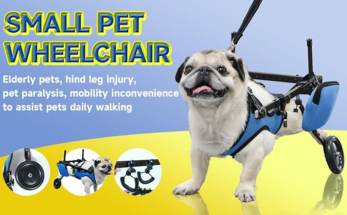 pet Wheelchair for Back Legs,Suitable for Back Legs,Cart Doggy Wheelchair for Disabled Legs Walking Mobility,Cat/Dog Hip Brace Leg Support,