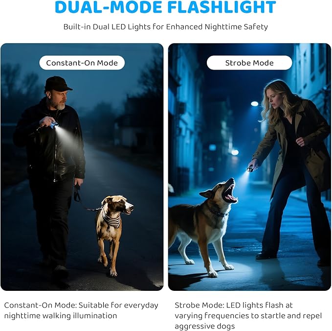 SAMULE Ultrasonic Dog Bark Deterrent Device 30 FT Handheld Anti Barking Control Device LED Barkshield for Dogs Puppy Training Tools with 5 Modes & USB-C Rechargeable for Indoor Outdoor