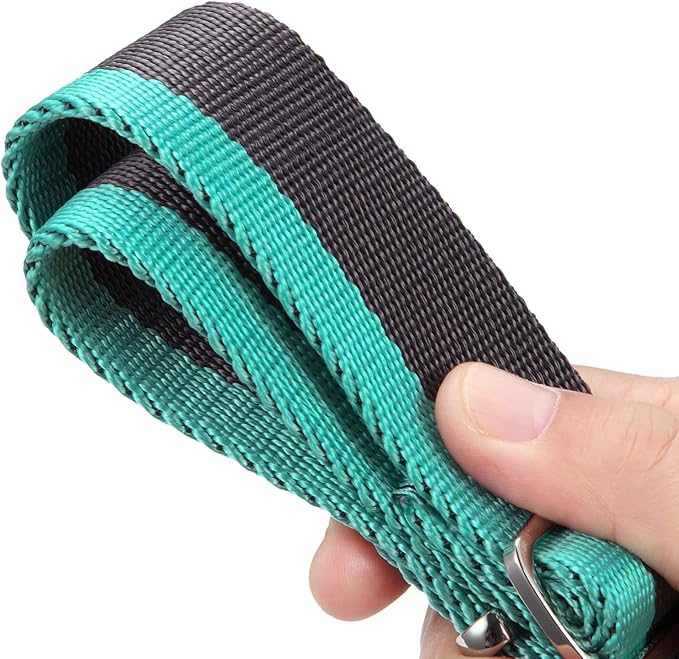 Martingale Collar 1.5 Inch Wide 1200D Extra Strong Nylon Dog Collar, No Pull Heavy Duty Dog Collar with 2-Color Stripe for Medium to XLarge Dogs (Medium, 1 1/2 Inch Wide, Wide Grey & Blue)