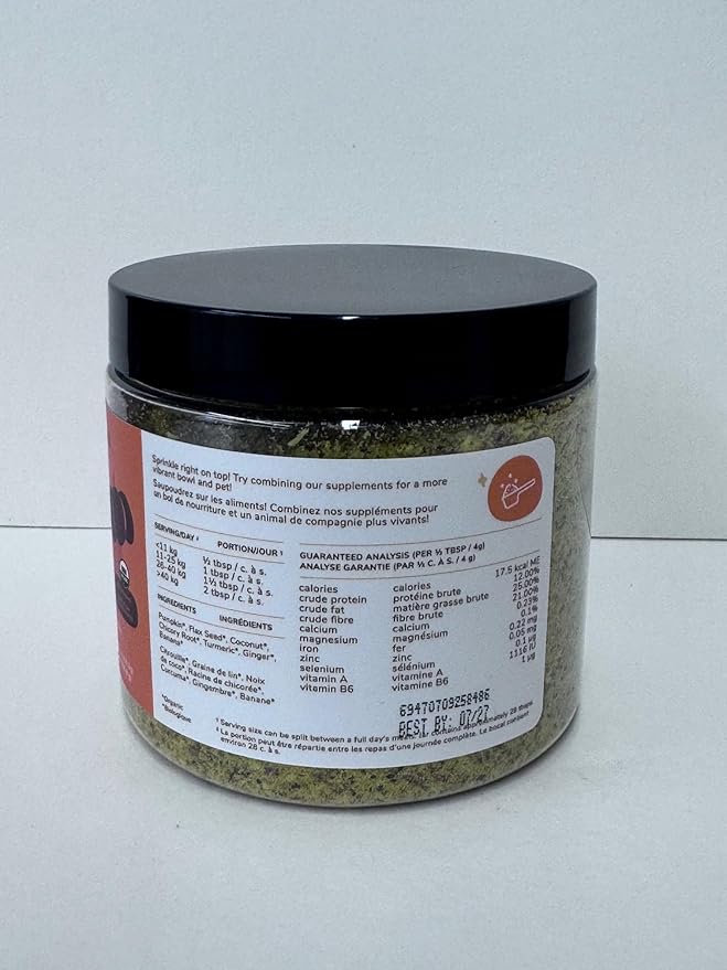 kin+kind Organic Fiber for Dogs&Cats - Pumpkin Boost for Healthy Poops - Digestive Health - Flax Seed, Ginger, Turmeric and Coconut - Made in USA - Bundle (3 x 8 oz)