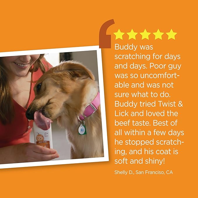 Twist + Lick Well Gel Aller-Immune and Skin and Coat Supplement 2.3 oz