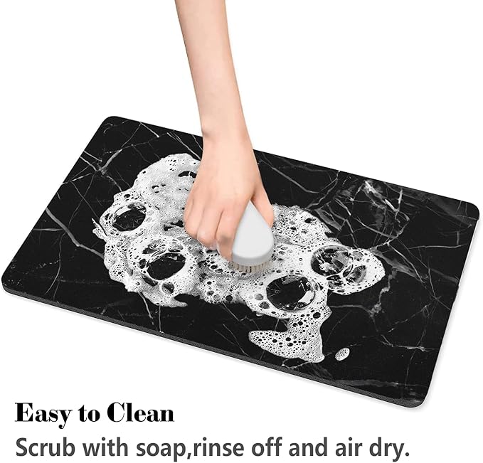 Absorbent Dog Food Mat for Floors - Quick Dry Pet Bowl Mat for Food and Water, Eco-Friendly Boho Cat Supplies