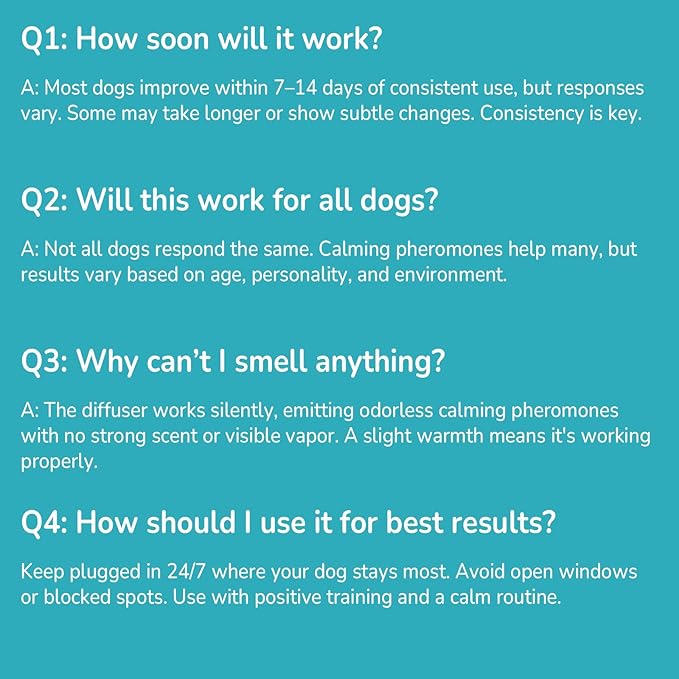 Dog Calming Diffuser - Dog Pheromones Calming Diffuser for Dog Anxiety Relief 6-in-1 Dog Pheromone Diffuser Kit with 2 Diffuser + 4 Refill 48ml Vial - 120 Days Pheromone Diffuser to Calm Dogs