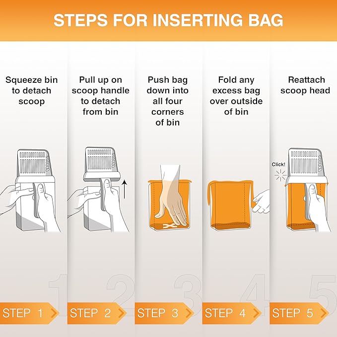 Neater Pet Brands Neater Scooper XL Cat Litter Scoop, 15 Refill Bags – Extra-Large Capacity Mess-Free Cat Litter Scooper with Bag for Large & Multiple Cats, Spill-Proof Litter Box Scooper with Holder